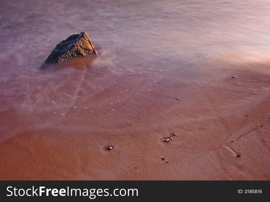 Long exposure of sea waves