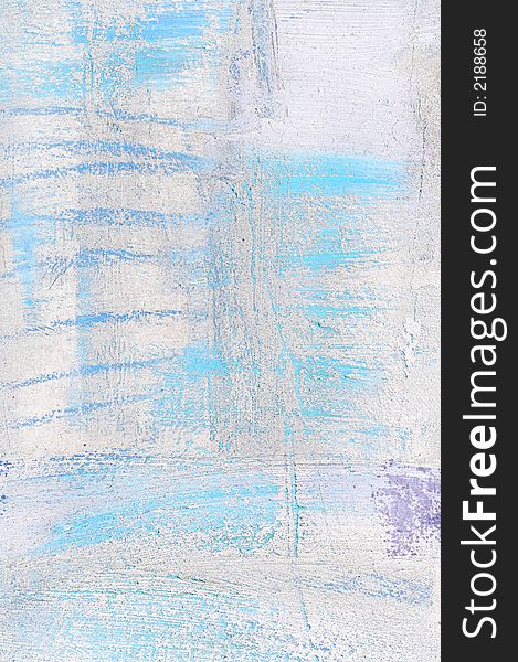 Blue abstract painted canvas background