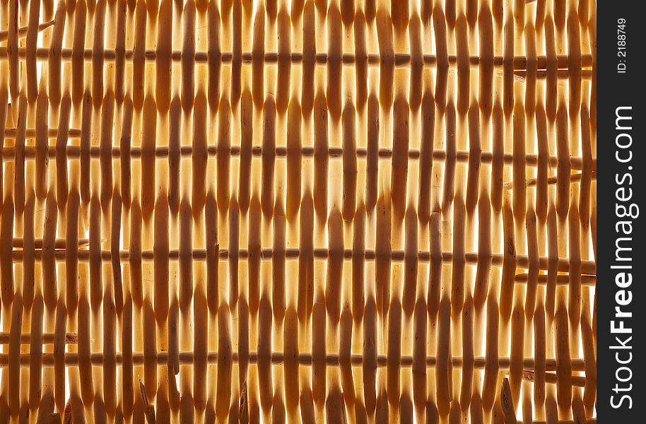 Rattan pattern texture of a basket close up