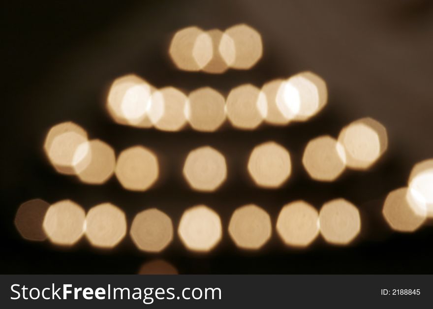 Candle Flames Abstract - Out Of Focus Lights In Dim Room, Background