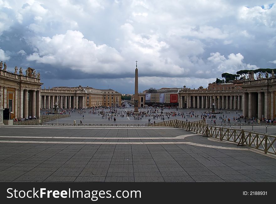The St. Peter's Square in Vatican City, Rome