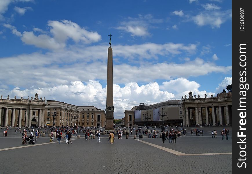 The St. Peter's Square in Vatican City, Rome