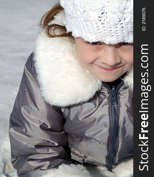 Little girl bundled up for the snow. Little girl bundled up for the snow