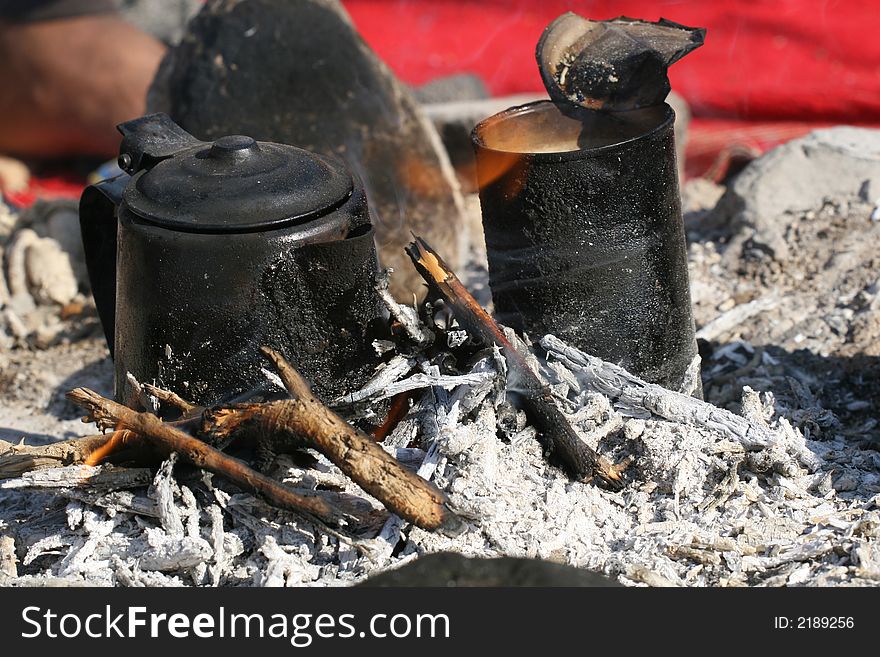 Tea Prepared On A Fire