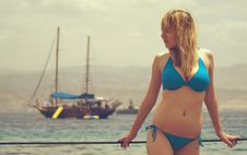 Girl On Beach Stock Photo Girl On Beach Stock Photo