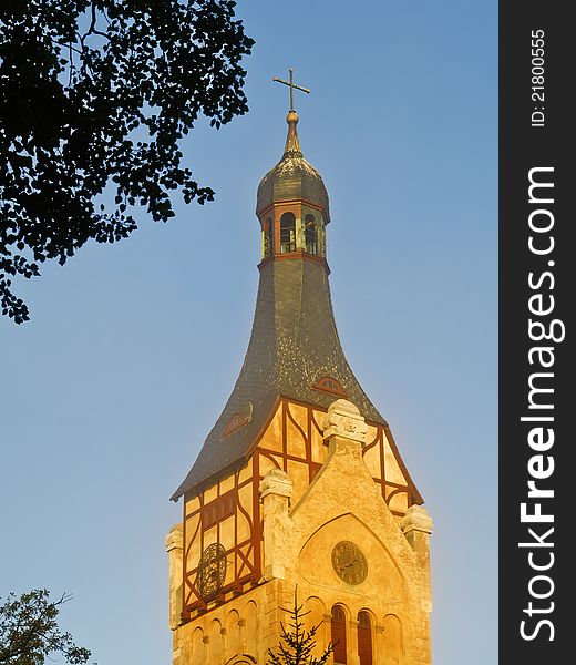 Lutheran church in Dubulti is the biggest church in Jurmala - famous resort and recreation city in Latvia, Europe. Lutheran church in Dubulti is the biggest church in Jurmala - famous resort and recreation city in Latvia, Europe