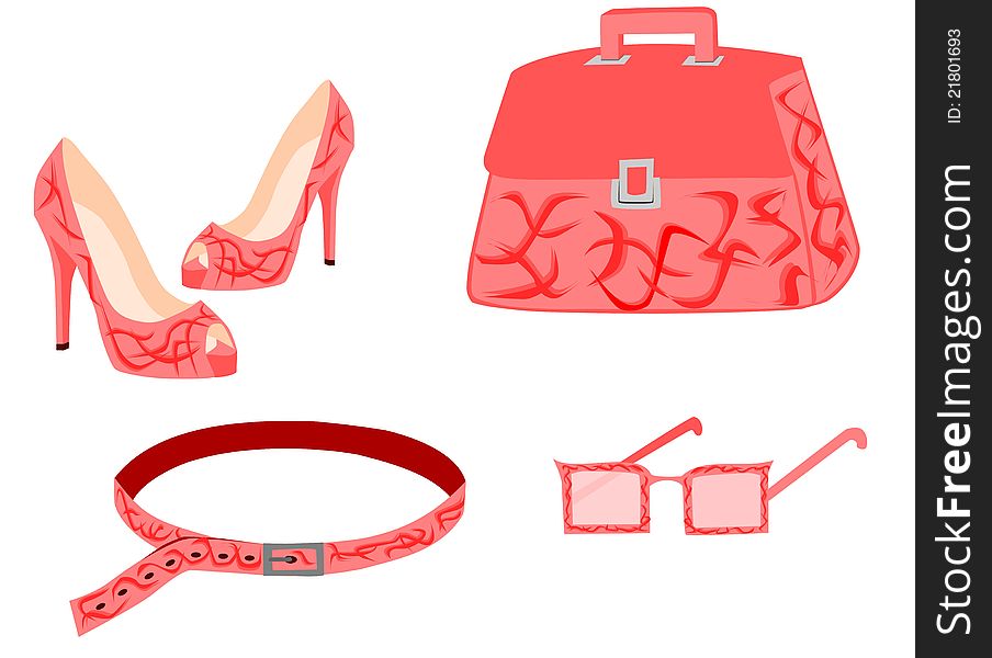 Pink fashion set