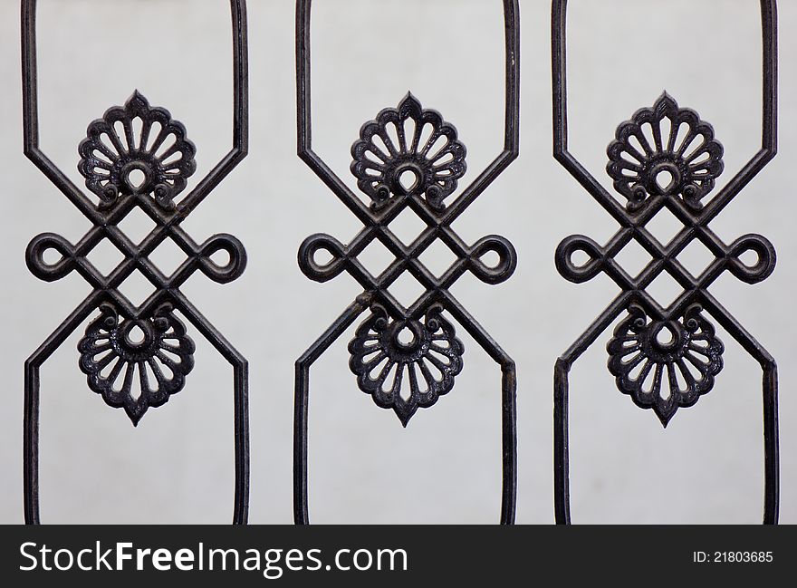 Vintage iron ornaments, on white. Vintage iron ornaments, on white