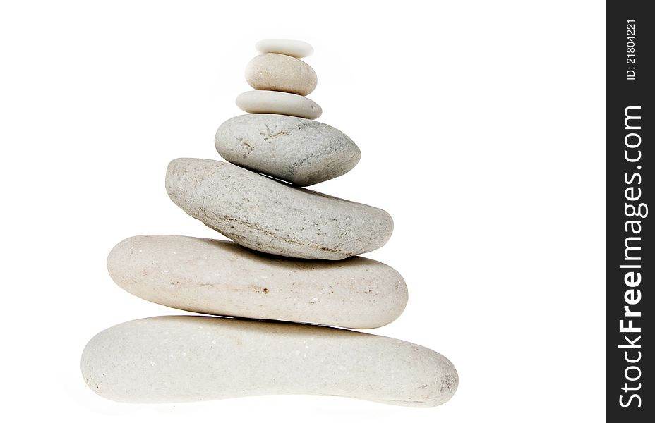 Stack Of White Stones Balancing