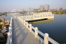 Walking Bridge Royalty Free Stock Photography Walking Bridge Royalty Free Stock Photography