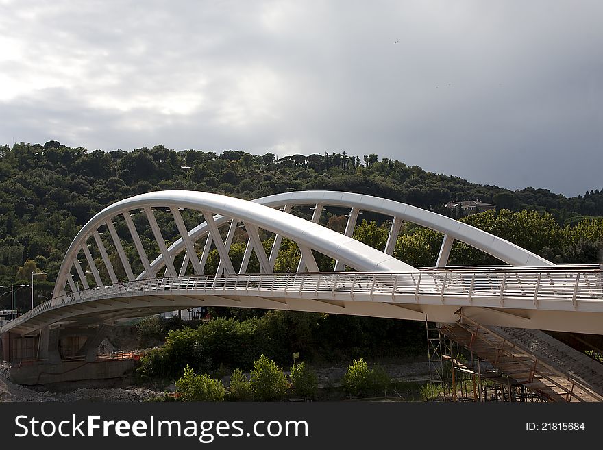 The recent bridge constructed in Rome. The recent bridge constructed in Rome