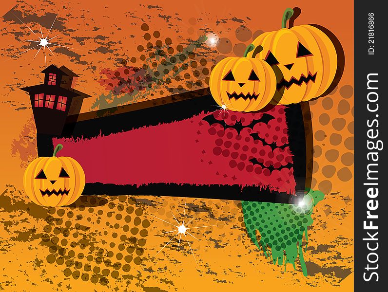 Halloween banner with place for text