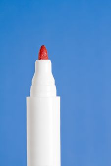 Single Red Marker Pen Stock Photography Single Red Marker Pen Stock Photography