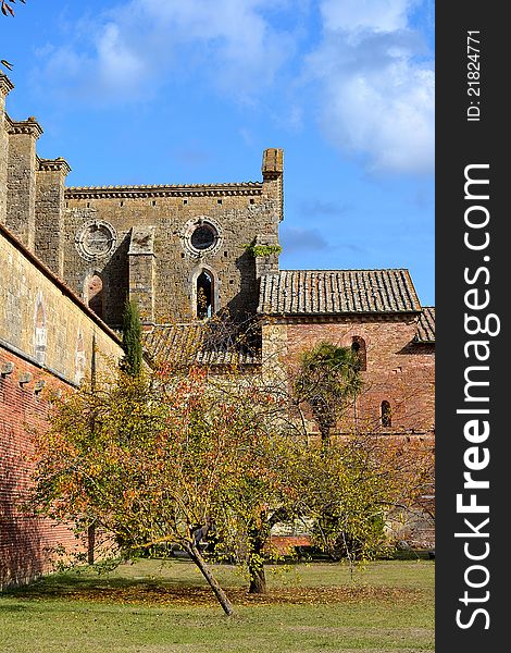 San Galgano, near Siena in Italy. It's famous for the church without the roof and the sword in the stone!. San Galgano, near Siena in Italy. It's famous for the church without the roof and the sword in the stone!