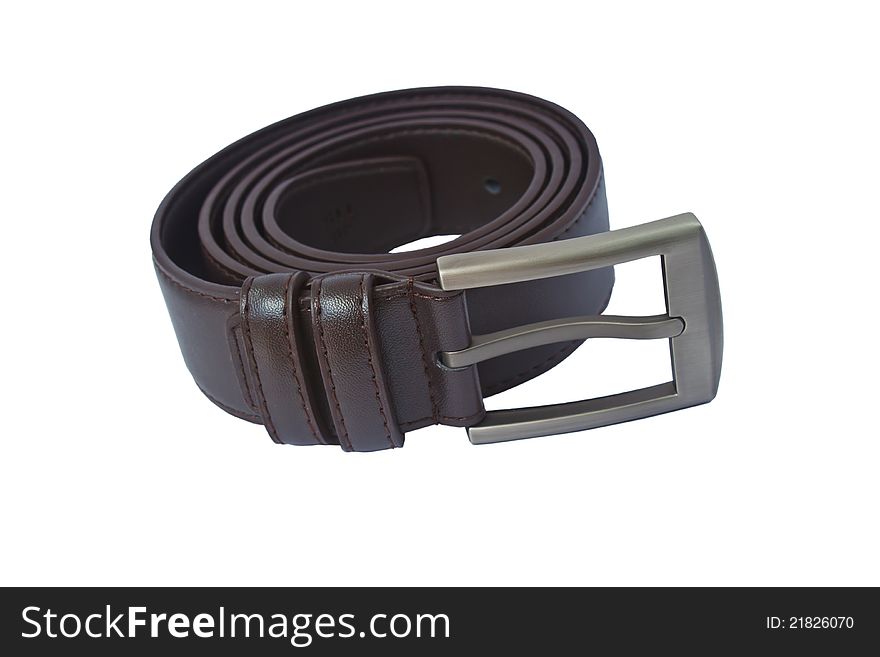A New belt is Isolated and luxury photo.