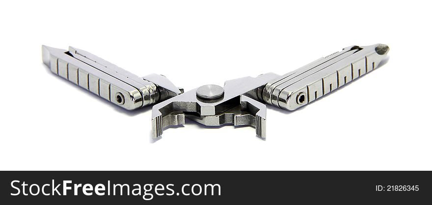 Swiss tool-set on white background