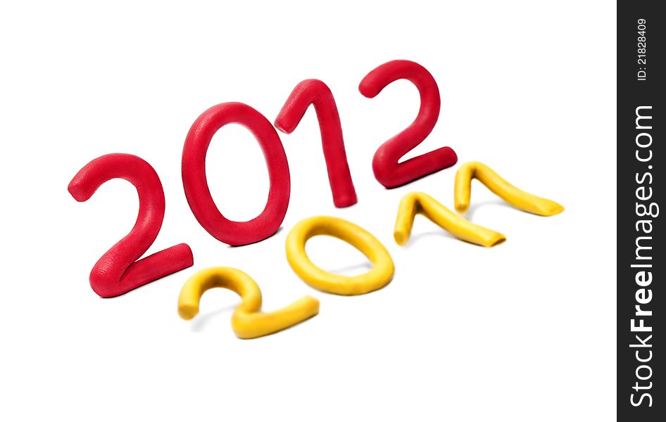 2012 and 2011 are made of plasticine.