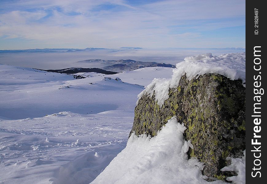 Winter landscape in the Vitosha mountain near Sofia, Bulgaria. Winter landscape in the Vitosha mountain near Sofia, Bulgaria
