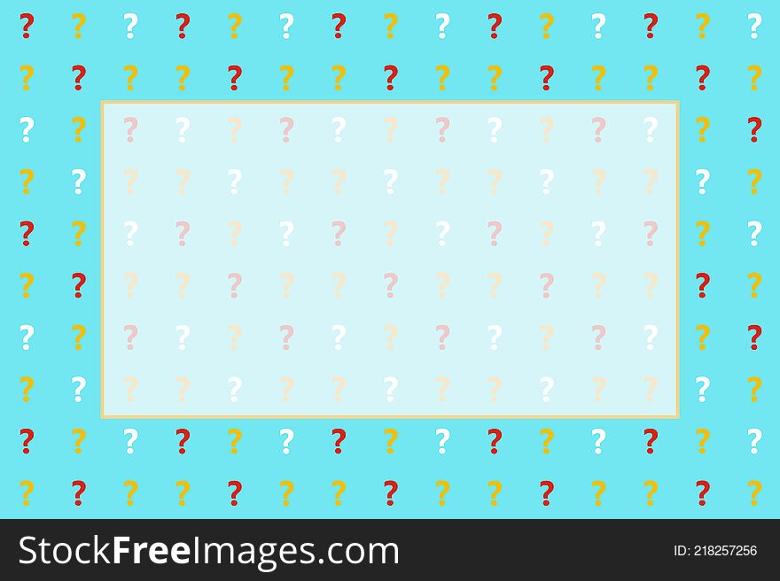 Blue Questionmark Frame