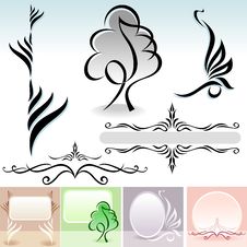 Natural Calligraphic Designs And Decoration Stock Image