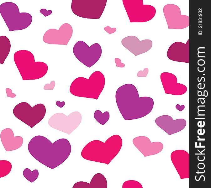 Seamless pattern with colored hearts. Vector illustration. Seamless pattern with colored hearts. Vector illustration