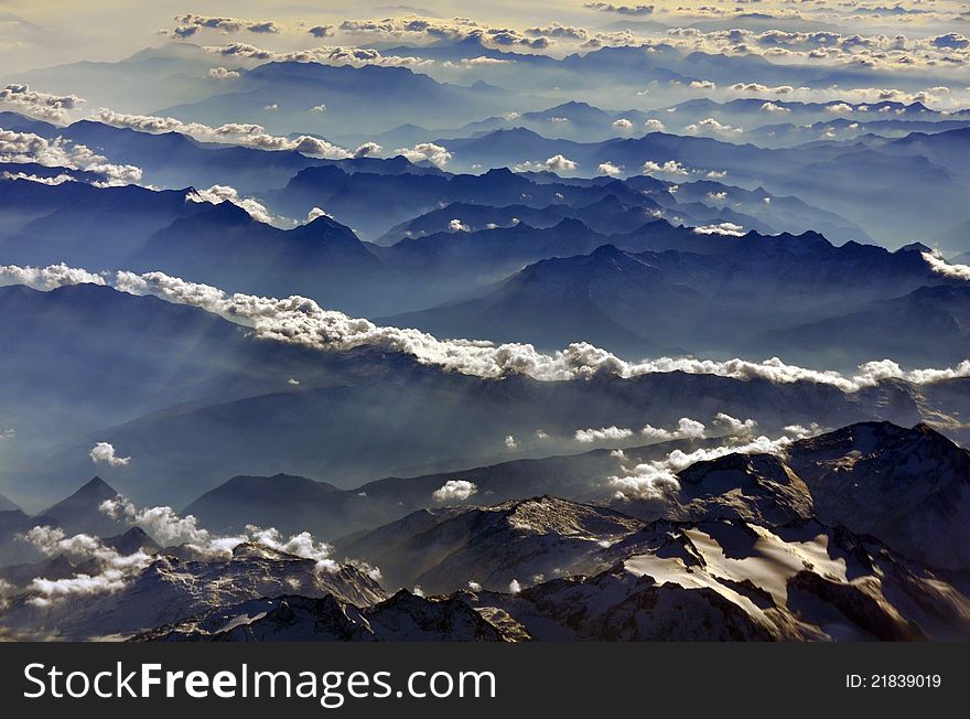 This majestic alpine scenery was captured from 38000 ft and is believed to be just to the south of innsbruck. This majestic alpine scenery was captured from 38000 ft and is believed to be just to the south of innsbruck