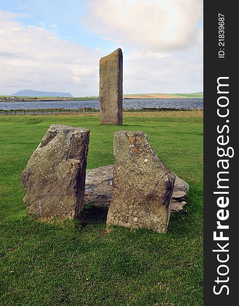 The Stones At Stenness, The Standing Stone At Stenness, Orkney, Scotland, U.K.