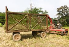 Hay Wagon With Tractor Royalty Free Stock Photo