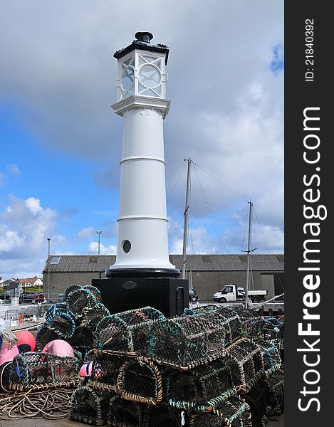 Kirkwall Lighthouse in the Harbour, Orkney, Scotland, U.K. Kirkwall is 130 miles &#x28;210 kilometres&#x29; north of Aberdeen and 528 mi &#x28;850 km&#x29; north of London. It is situated on the northern coast of Mainland Orkney with its harbours in the bay of Kirkwall to the north, and with Scapa Flow 1.4 mi &#x28;2.3 km&#x29; to the south. Its parish, St Ola forms the isthmus between Firth and Holm. It is the most populous island settlement in Scotland.
Kirkwall experiences an oceanic climate, with strong maritime influence of temperatures. This means it is generally cooler than the rest of the UK, this is especially notable in summer.[3] Even so, its relative proximity to mainland Scotland renders it warmer than Shetland, although temperatures above 20 Â°C &#x28;68 Â°F&#x29; are rather infrequent. Winters are damp, chilly and windy, but are very mild for their latitude due to the Gulf Stream passing to its west, enabling sea surface temperatures to remain stable. This results in winter temperatures very typical for the generic British climates, in spite of its high latitude with infrequent snowfall. Even so, the said latitude of Kirkwall means a strong difference in terms of daylight between the solstices. In summer, the weak sun strength is not capable of warming Kirkwall up much, unlike similar latitudes over larger landmasses to its east in relative proximity such as the Baltic Sea region where even coastal locations average up to 7 Â°C &#x28;13 Â°F&#x29; warmer than