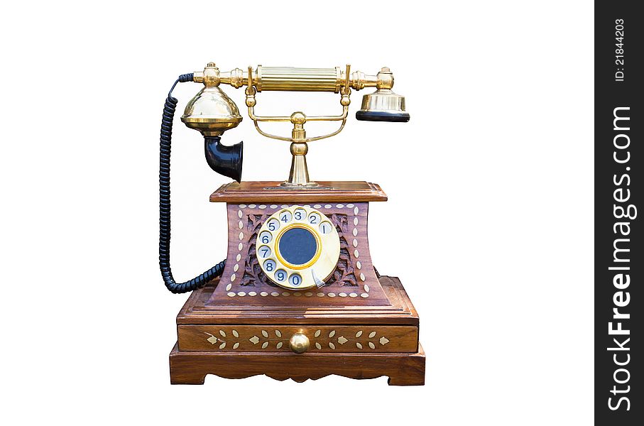 Vintage gold telephone