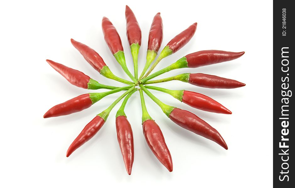 Red Pepper On A White Background