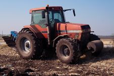 Tractor At Work On Farm Stock Photography Tractor At Work On Farm Stock Photography