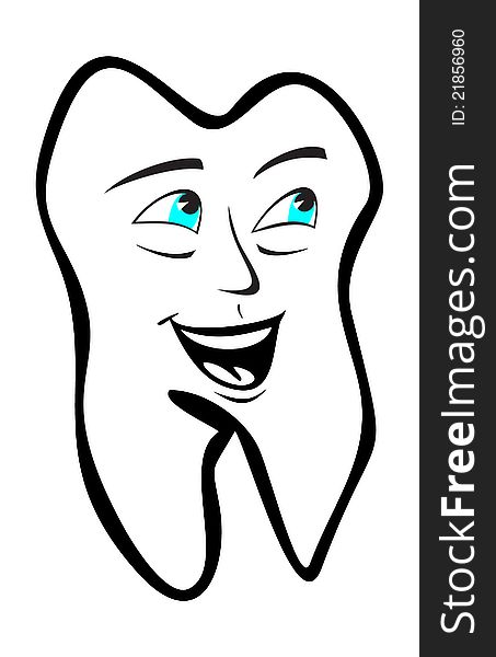 Dental line art on white background