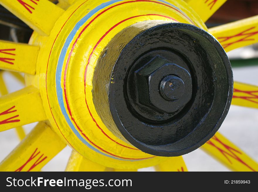 Detail of a cart wheel