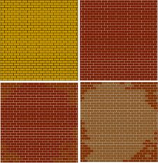 Abstract Brick Walls Set Textured Red Color Royalty Free Stock Image Abstract Brick Walls Set Textured Red Color Royalty Free Stock Image