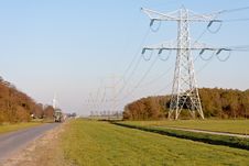 Electricity Pylons In Dutch Farmland Stock Image Electricity Pylons In Dutch Farmland Stock Image