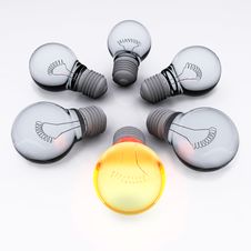 Team Of Light Bulbs Stock Photo Team Of Light Bulbs Stock Photo