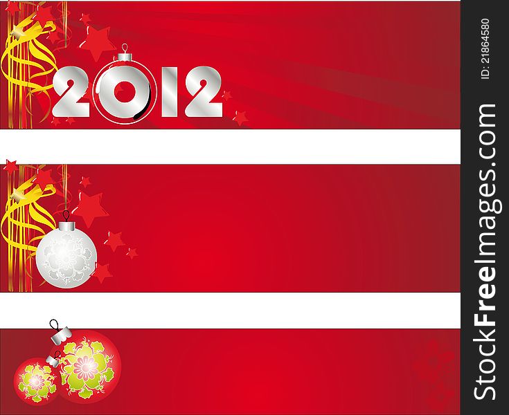 Congratulatory Banner On The New Year And Merry Ch
