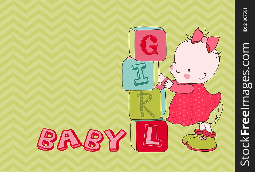 Baby Girl Arrival Card
