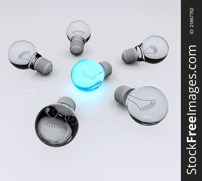 Team Of Light Bulbs