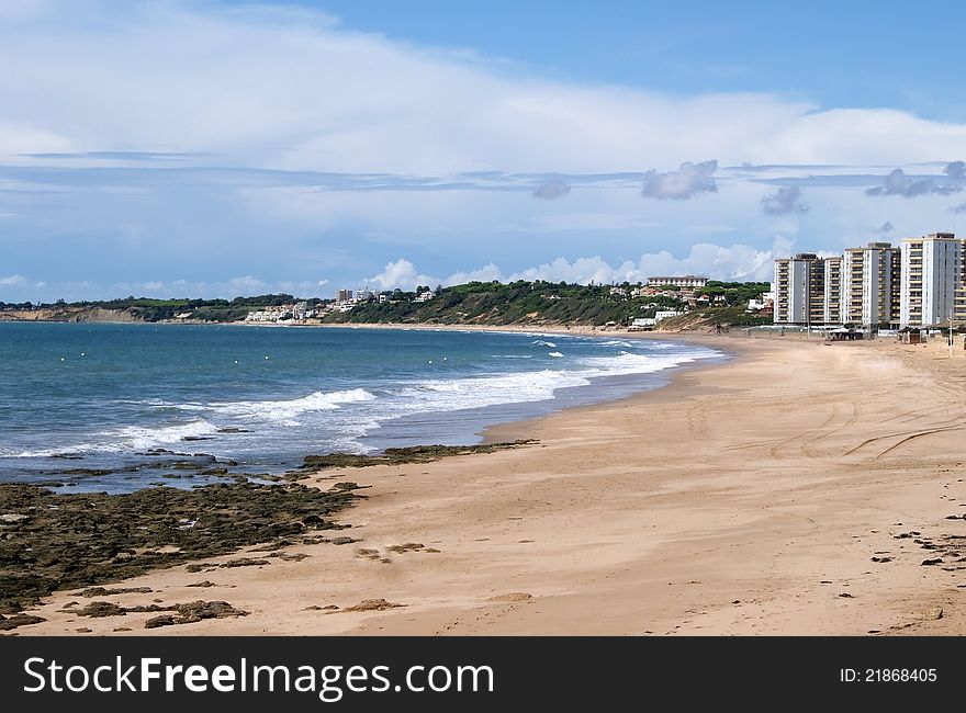 View of a beach in summer in south of Spain