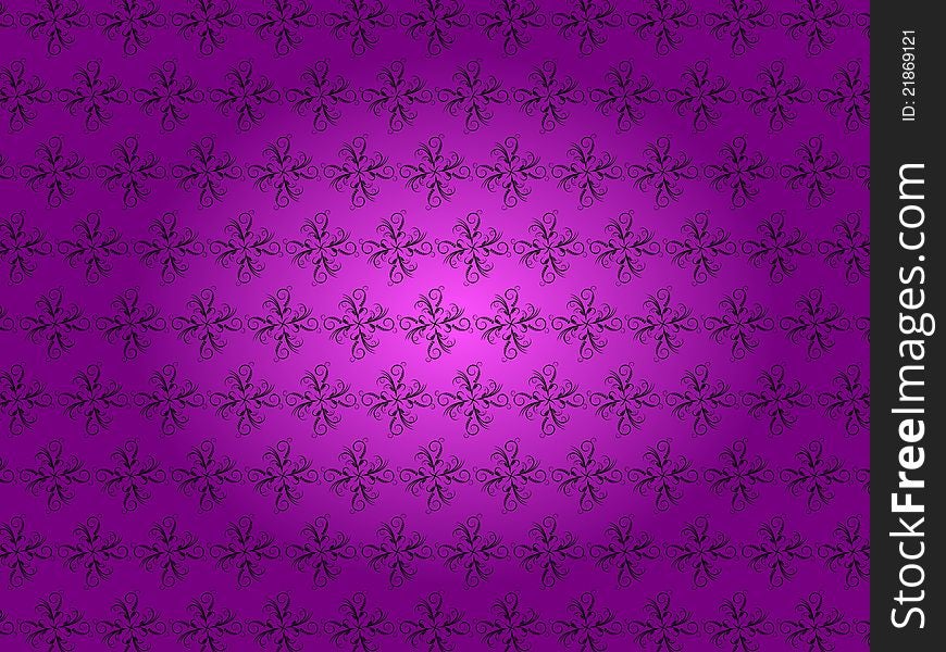An abstract black swirl on a purple background. An abstract black swirl on a purple background