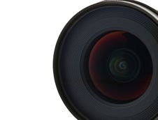 Close Up Camera Lens On White Background Stock Images