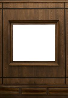 Picture Frame Hanging On Wooden Wall Stock Photography Picture Frame Hanging On Wooden Wall Stock Photography
