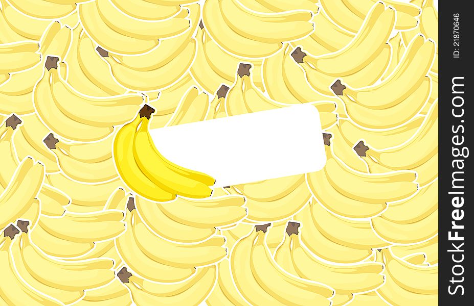 Illustration of group ripe bananas