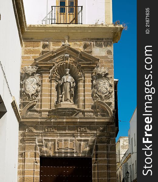 Portal -Santo Domingo Convent in Cadiz, Spain. Portal -Santo Domingo Convent in Cadiz, Spain