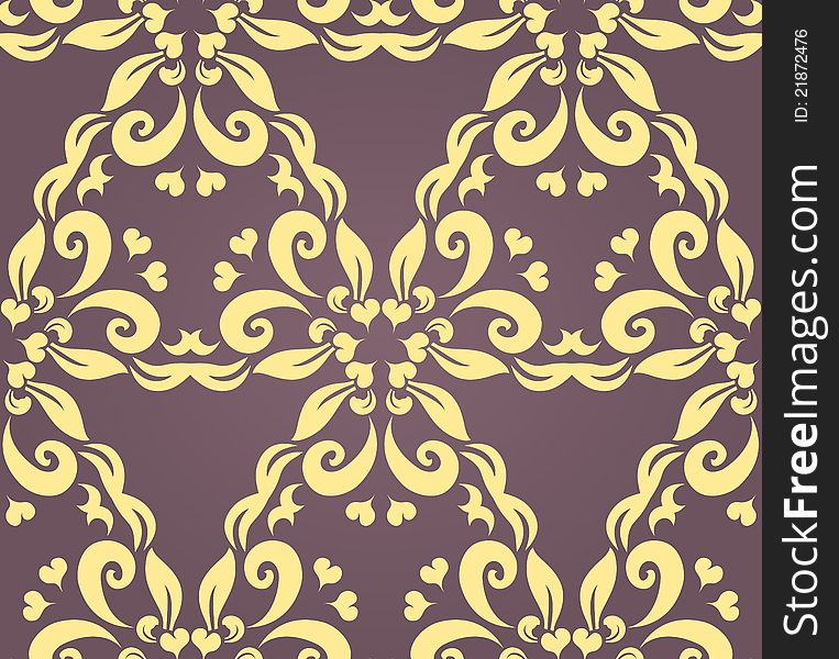 Seamless floral pattern against a uniform background