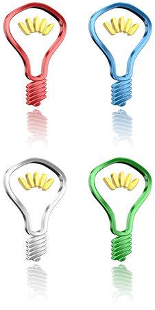 Stylized Tungsten Light Bulbs Royalty Free Stock Image Stylized Tungsten Light Bulbs Royalty Free Stock Image