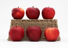 Apples And A Basket Royalty Free Stock Photo Apples And A Basket Royalty Free Stock Photo