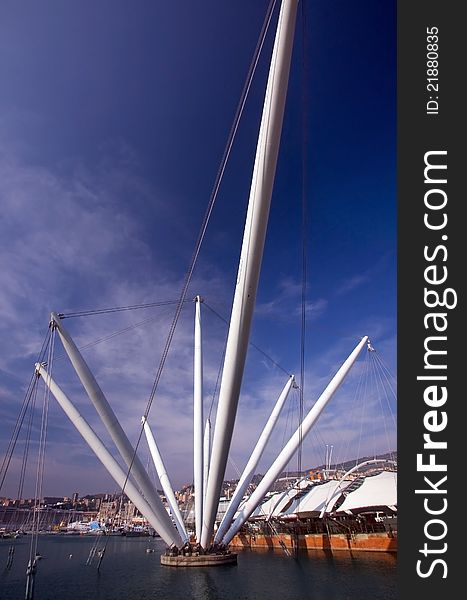 Ancient harbor in Genoa, italy